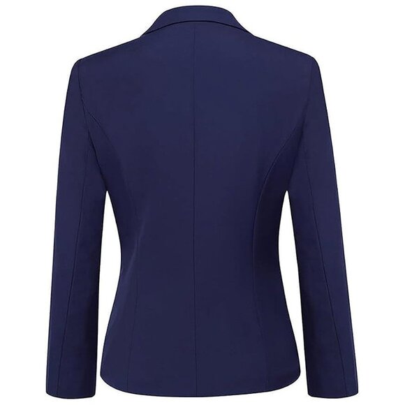 Women's 2 Piece Office Lady Business Suit Set Navy Blue - Picture 4 of 7